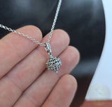Traditional Croatian Dainty Filigree Ball Pendant, Dubrovnik Jewelry, Sterling Silver Ball Pendant, Mediterranean Vintage Ethnic Jewelry - CroatianJewelryCraft