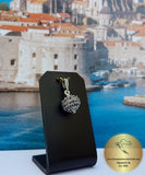 Traditional Croatian Dainty Filigree Ball Pendant, Dubrovnik Jewelry, Sterling Silver Ball Pendant, Mediterranean Vintage Ethnic Jewelry - CroatianJewelryCraft