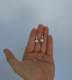 White Pearl Earrings, Simple Pearl Dangle Earrings, Sterling Silver Pearl Earrings, Silver Ball Earrings, Bridesmaids Jewelry, Natural Pearl