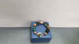 Chunky Turquoise Bracelet, Sterling Silver Bracelet w Handmade Claps, Gemstone Bracelet, Natural Turquoise Statement Bracelet