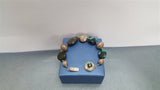 Chunky Turquoise Bracelet, Sterling Silver Bracelet w Handmade Claps, Gemstone Bracelet, Natural Turquoise Statement Bracelet