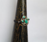 Mens Turquoise Bracelet, Men's Bracelet, Sterling Silver & Natural Leather Bracelet, Genuine Gemstone Bracelet, Jewelry For Men