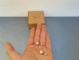 White Pearl Earrings, Simple Pearl Dangle Earrings, Sterling Silver Pearl Earrings, Bridesmaids Jewelry, Natural Pearl Jewelry