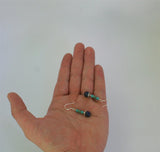 Turquoise Earrings, Blue Lapis Earrings, Lapis Lazuli Earrings, Sterling Earrings, Natural Gemstone Earrings, Beaded Dangle Earrings