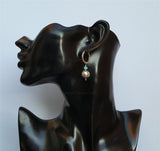 Turquoise Earrings, Sterling Silver Hoop Earrings, Natural Gemstone Dangle Hoops, Ball Hoops, Silver Ball Earrings