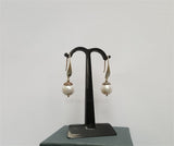 White Pearl Earrings, Simple Pearl Dangle Earrings, Sterling Silver Pearl Earrings, Bridesmaids Jewelry, Natural Pearl Jewelry