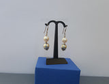 White Freshwater Pearl Earrings, Simple Pearl Dangle Earrings, Sterling Silver Pearl Earrings, Bridesmaids Jewelry, Natural Pearl Jewelry