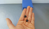 Round Ball Drop Earrings, Black Onyx Earrings, Black Bead Drop Dangle Earrings, Filigree Earrings For Women, Black Earrings