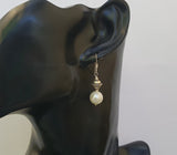 White Freshwater Pearl Earrings, Simple Pearl Dangle Earrings, Sterling Silver Pearl Earrings, Bridesmaids Jewelry, Natural Pearl Jewelry