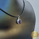 Amethyst Pendant, Violet Stone Pendant, Purple Pendant, February Birthstone, Sterling Silver Gemstone Pendant