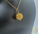 Dubrovnik Filigree Ball Pendant, Solid 14k Gold Pendant, Statement Pendant, Croatian Filigree Pendant Necklace, Vintage Pendant