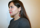 Unique Long Red Coral Earrings, Large Sterling Silver Chandelier Filigree Earrings, Precious Untreated Mediterranean Coral Bridal Earrings
