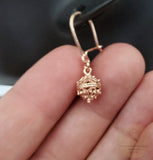 14k Rose Gold Earrings, Traditional Croatian Filigree Ball Earrings, Pink Gold Earrings, Ethnic Dubrovnik Jewelry Solid Gold Wedding Jewelry
