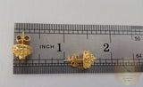 Simple Gold Earrings, 14k Gold Stud Earrings, Traditional Croatian Ethnic Earrings, Gold Filigree Studs, Dubrovnik Earrings Bridal Earrings