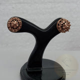 Traditional Croatian Rose Gold Earrings, Solid 14k Pink Gold Filigree Studs, Dubrovnik Filigree Half Ball 14k Gold Studs, Wedding Earrings