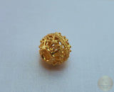 Traditional Croatian Filigree Ball Slider Pendant In 14k Gold, Dubrovnik Solid Gold Floating Pendant, Ethnic Wedding Jewelry, Minimalist