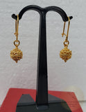 14k Gold Earrings, Traditional Croatian Filigree Ball Earrings, Ethnic Dubrovnik Jewelry, Simple Gold Earrings, Solid Gold Wedding Jewelry