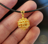 Dubrovnik Filigree Ball Pendant, Solid 14k Gold Pendant, Statement Pendant, Croatian Filigree Pendant Necklace, Vintage Pendant
