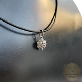 Traditional Croatian Gold Pendant, Dainty 14k White Gold Pendant, Dubrovnik Wedding Jewelry, Solid 14k Filigree Ball Pendant