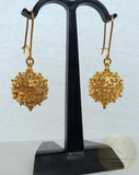Traditional Croatian Solid 14k Gold Earrings, Dubrovnik Filigree Ball Earrings, LArge Gold Earrings, Statement Earrings, Bridal Earrings