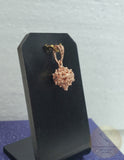 Traditional Croatian Dainty 14k Gold Pendant, Dubrovnik Filigree Ball Pendant, Small Gold Pendant, Solid Pink Gold Pendant Rose Gold Pendant
