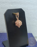 Traditional Croatian Dainty 14k Gold Pendant, Dubrovnik Filigree Ball Pendant, Small Gold Pendant, Solid Pink Gold Pendant Rose Gold Pendant