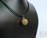14k Gold Pendant, Croatian Filigree Ball Pendant, Dubrovnik Jewelry, Gold Filigree Pendant Necklace, Gold Bridal Jewelry, Vintage Jewelry