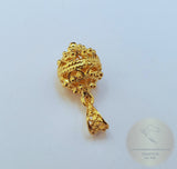 Croatian Filigree 14k Gold Pendant, Minimalist Gold Filigree Ball Pendant, Dubrovnik Jewelry, Solid Gold Pendant, 14k Filigree Pendant