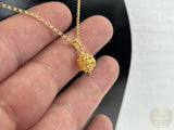 Croatian Filigree 14k Gold Pendant, Minimalist Gold Filigree Ball Pendant, Dubrovnik Jewelry, Solid Gold Pendant, 14k Filigree Pendant