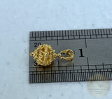 Croatian Filigree 14k Gold Pendant, Minimalist Gold Filigree Ball Pendant, Dubrovnik Jewelry, Solid Gold Pendant, 14k Filigree Pendant