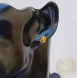 14k Gold Stud Earrings, Traditional Croatian Earrings, 14k Gold Studs, Dubrovnik Earrings, Gold Filigree Studs, Minimal Half Ball Studs