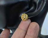 14k Gold Stud Earrings, Traditional Croatian Filigree Studs, Simple Large Gold Stud Earrings, Dubrovnik Jewelry, Filigree Bridal Earrings