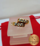 Gold Plated Zircon Ring, Wedding Ring, White Stone Ring, White Stone Engagement Ring, Promise Ring - CroatianJewelryCraft