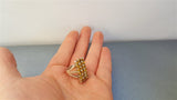 Colorful Yellow Stone Ring, Natural Citrine Ring, Transparent Sunshine Yellow Gemstone Ring, Large Cocktail Ring, Statement Ring - CroatianJewelryCraft