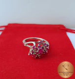 Ruby Ring, Red Stone Ring, Red Gemstone Ring, Red Silver Ring, Silver Ring Ruby Statement Ring, One of a kind ring,  Womans Ring, Red Ring - Traditional Croatian Jewelry